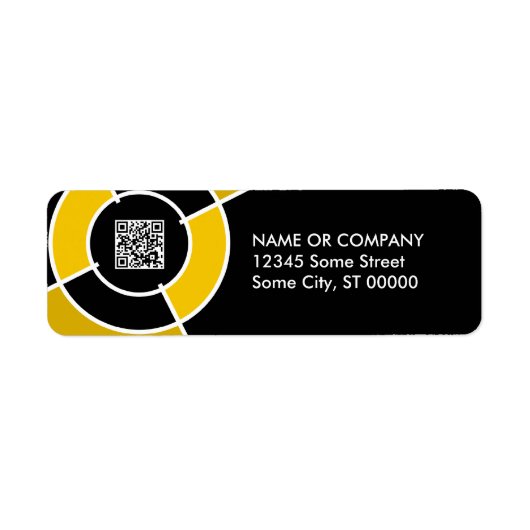 オレンジブルズアイQRコード ラベル (正面)