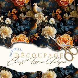 オレンジブルーとクリームグルジアインスパイアボヘミアン 薄葉紙