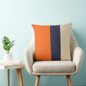 オレンジブルーとトープストライプズ クッション (椅子)