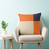 オレンジブルーとトープ クッション (椅子)