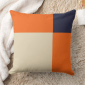 オレンジブルーとトープ クッション (ブランケット)