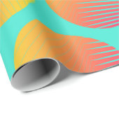 オレンジブルーのシュで継ぎ目のない絵の円 ラッピングペーパー (ロールコーナー)