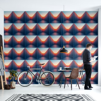 オレンジブルーの丘 壁紙