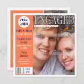 オレンジブルーの婚約マガジンPERSONALIZE 招待状 (正面/裏面)