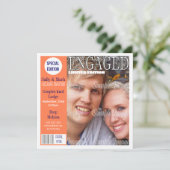 オレンジブルーの婚約マガジンPERSONALIZE 招待状 (スタンド正面)