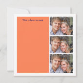 オレンジブルーの婚約マガジンPERSONALIZE 招待状 (裏面)