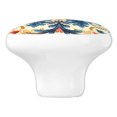 オレンジブルーイタリアンタイル セラミックノブ (側面)