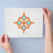 オレンジブルーオーナメント チラシ (手)