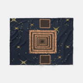 オレンジブルーカスタムスターフリースブランケット フリースブランケット (正面(横))