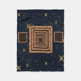 オレンジブルーカスタムスターフリースブランケット フリースブランケット