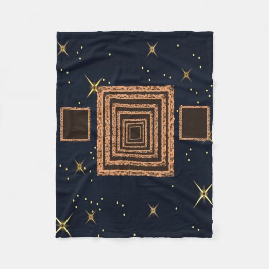 オレンジブルーカスタムスターフリースブランケット フリースブランケット (正面)