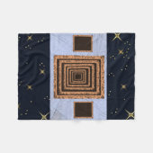 オレンジブルーカスタムスターフリースブランケット フリースブランケット (正面(横))