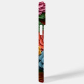 オレンジブルーピンク白3-Dルックフラワー Case-Mate iPhoneケース (裏面 / 右)