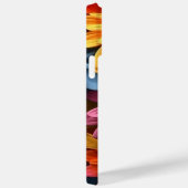 オレンジブルーピンク白3-Dルックフラワー Case-Mate iPhoneケース (裏面 / 右)