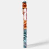 オレンジブルーピンク白3-Dルックフラワー Case-Mate iPhoneケース (裏面 / 左)