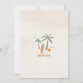 オレンジブルーボーイザビッグワンサーフ1st誕生日 招待状 (裏面)