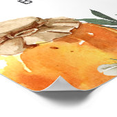 オレンジブルームハニービーイベントウェルカムサイン ポスター (角)