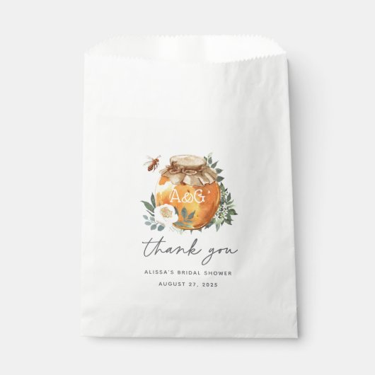 オレンジブルームハニービー ブライダルシャワー フェイバーバッグ (正面)