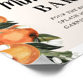 オレンジブルームミモーザバーシャワープレート ポスター (角)