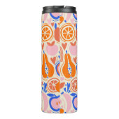 オレンジブルーモノグラム果物野菜 タンブラー (裏面)
