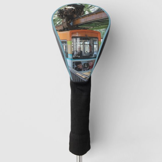 オレンジブルーワッパータルフロートトレイン ゴルフヘッドカバー (正面)