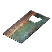 オレンジブルー抽象芸術ピラミッドアート クレジットカード栓抜き (裏面アングル)