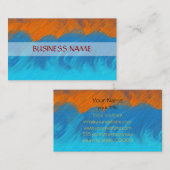 オレンジブルー絵画ズ抽象芸術アート8 名刺 (正面/裏面)