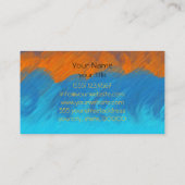 オレンジブルー絵画ズ抽象芸術アート8 名刺 (裏面)