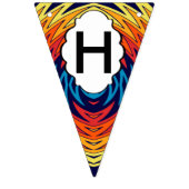 オレンジブルー風車抽象デザイン バンティングフラッグ (第2の旗)