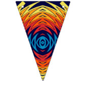 オレンジブルー風車抽象デザイン バンティングフラッグ (第1の旗)