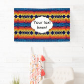 オレンジブルー風車抽象デザイン 横断幕 (インサイチュ)