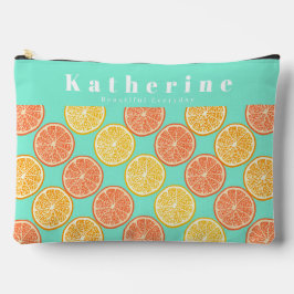 オレンジブルー アクセサリーポーチ