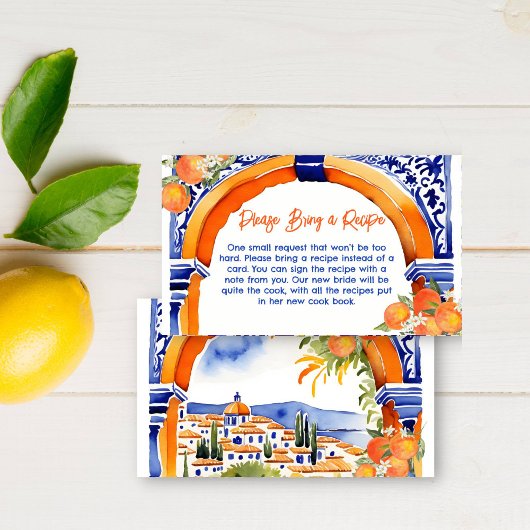 オレンジブルーazulejo talaveraタイルレシピカード エンクロージャーカード