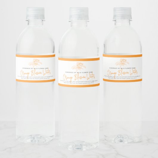 オレンジブロッサムウォータースケッチオレンジ製品小 ペットボトルラベル (ボトル)