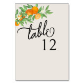オレンジブロッサムシトラスフルーツ結婚ズ テーブルナンバー (裏面)