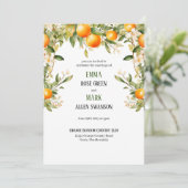 オレンジブロッサムスワッグ結婚式招待状 招待状 (スタンド正面)