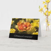 オレンジブロッサムチューリップ祝-あなたはの独自性 カード (黄色い花)