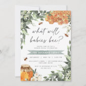 オレンジブロッサムハニービツツインズジェンダーリビールパーティー 招待状 (正面)