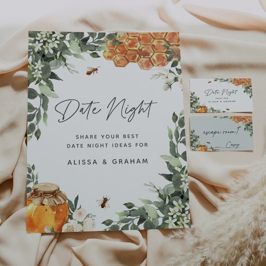 オレンジブロッサムハニービーブライダルシャワーデート エンクロージャーカード