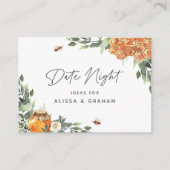 オレンジブロッサムハニービーブライダルシャワーデート エンクロージャーカード (正面)