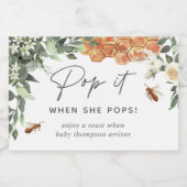 オレンジブロッサムハニービーベビーシャワー スパークリングワインラベル (シングルラベル)