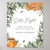 オレンジブロッサムビーブライダルシャワーデイトジャールサイン ポスター (正面)