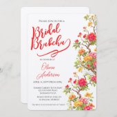 オレンジブロッサムフローラブライダルシャワー 招待状 (正面/裏面)