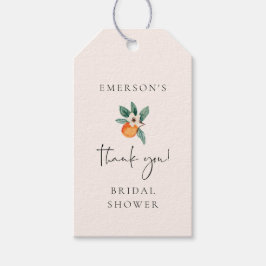 オレンジブロッサムブライダルシャワーお願いギフトラベルE200 ギフトタグ