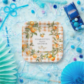 オレンジブロッサムブリスリトルかわいこちゃんベビーシャワー ペーパープレート (パーティー)