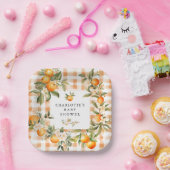 オレンジブロッサムブリスリトルかわいこちゃんベビーシャワー ペーパープレート (パーティー)