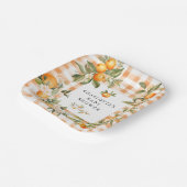 オレンジブロッサムブリスリトルかわいこちゃんベビーシャワー ペーパープレート (傾斜あり)