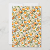 オレンジブロッサムモノグラムノートカード 招待状 (裏面)