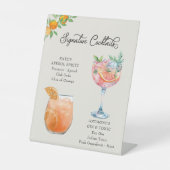 オレンジブロッサム新婦カクテル結婚ズバー 台座サイン (正面)