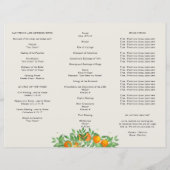 オレンジブロッサム結婚の式プログラム (裏面)